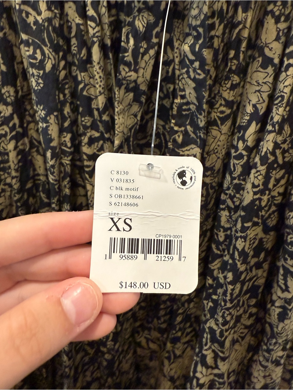 Free People Black and Tan Floral Maxi Dress - Picture 6 of 7